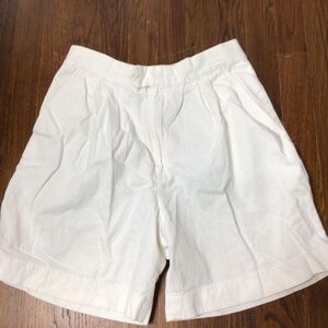 Vintage 90s Nordstrom Individualist pleated white cotton shorts women’s medium